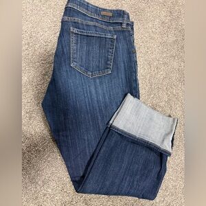 KUT from the Kloth Cameron cuff ankle straight jeans sz14
